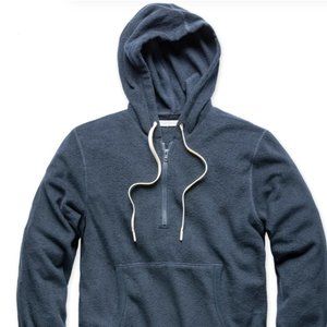 Outerknown Mens High Tide Half Zip Hoodie in Night